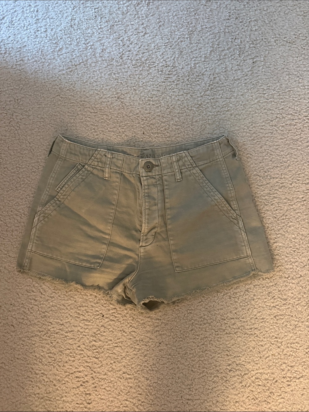 AMERICAN EAGLE cotton green utility shorts